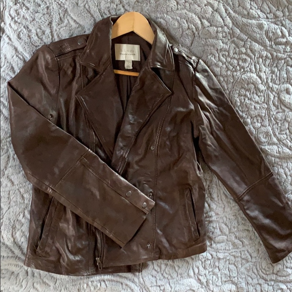 Hinge Brown Leather Jacket - image 4
